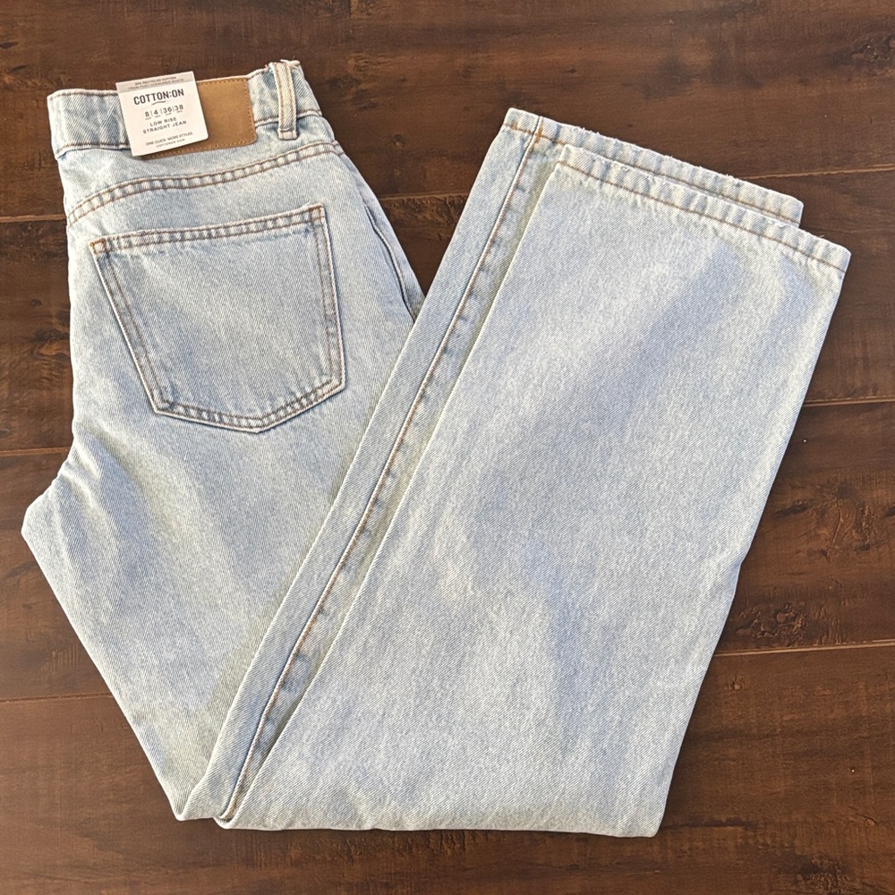 Cotton On Women’s Low Rise Straight Jeans | Light Blue | Size 4